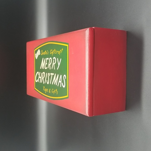 Restoration Hardware "Santa's Giftcraft Merry Christmas Toys & Gifts" Wood Box - Picture 6 of 12